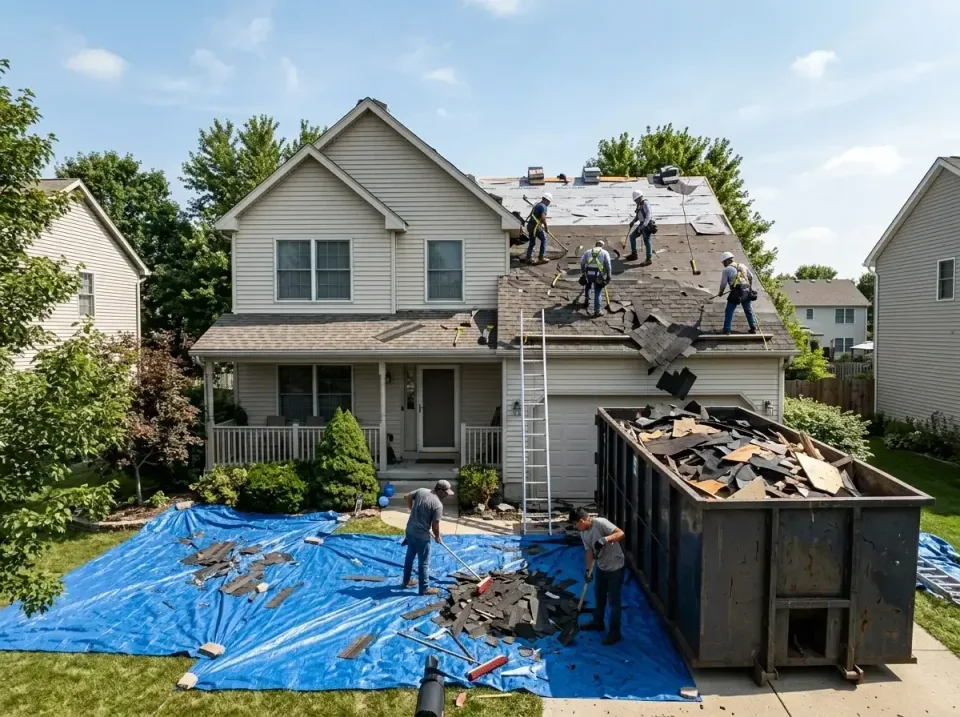roof-replacement-debris-remova-004 — frequently asked questions, Cheapest Dumpster Rentals in Lake Holiday, IL